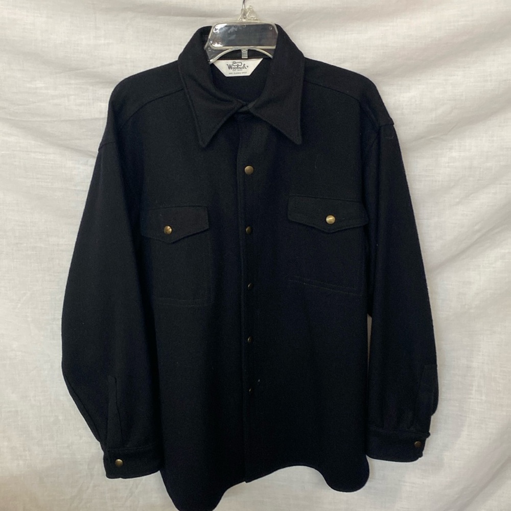 Vintage Woolruch Jacket/Shirt Black Size Extra Large